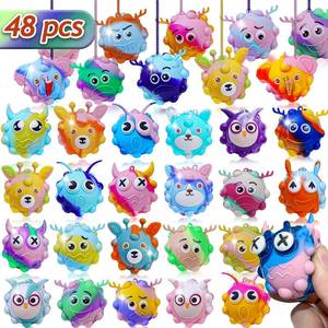 lot 3297 image: 48Pack Valentine Day Gifts for Kids,Valentines Cards with Pop Fidget Toys Bulk 3D Stress Ball, Easter Basket Stuffers,Valentines Classroom Party Favors Exchange Gifts,Treat Prizes Activity for Class
