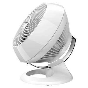 lot 3309 image: Vornado 560 Medium Air Circulator Floor Fan, 4-Speed, Quiet Fan for Bedroom, Office, Dorm Room, with Chrome Glide Bar Adjustable Tilt, Electric Cooling Fan, White