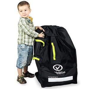 lot 4078 image: VolkGo Durable Car Seat Travel Bag with E-Book - Ideal Gate Check Bag for Air Travel and Saving Money - for Safe and Secure Car Seat - Fits Car Seats  Infant Carriers and Booster