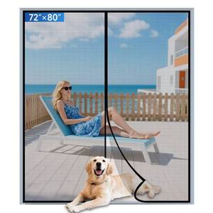 lot 4091 image: LONGEAS Upgraded PET Mesh Magnetic Screen Door Stronger Than Fiberglass and Polyester,Hands Free,Keep Bugs Out,Pet and Kid Friendly,Suitable for Sliding Doors,Patio and French Doors-72in X 80in