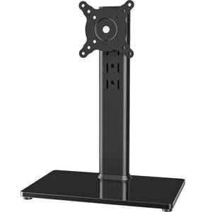 lot 7216 image: Single LCD Computer Monitor Free-Standing Desk Stand Mount Riser for 13 inch to 32 inch screen with Swivel, Height Adjustable, Rotation, Vesa Base Stand Holds One (1) Screen up to 77Lbs(HT05B-001))
