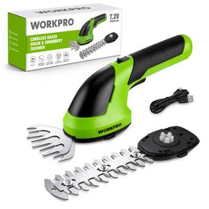 lot 7425 image: WORKPRO 7.2V Cordless Grass Shear and Shrubbery Trimmer