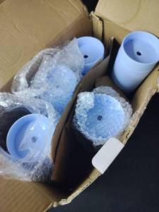 lot 7426 image: A 5pk blue plastic water bottles