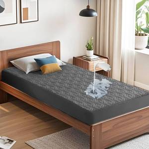 lot 7438 image: BEDLORE Waterproof Mattress Protector, Twin Size Mattress Pad