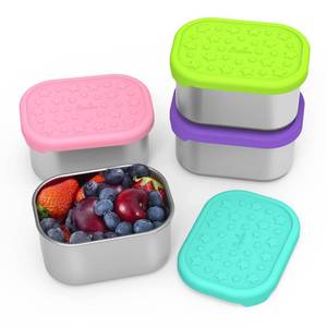 lot 8185 image: SOPHICO 8oz Kids Snack Containers with Silicone Lid, 1 Cup for School Lunch