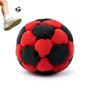 lot 8194 image: BOVVSKY Soccer Handmade Footbag, Soft Plush Footbags for Adults, Coordination and Balance, Stress Relief, Fun for Outdoor and Indoor Play, Party Favors (Red, 1Pc)