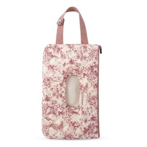 lot 8195 image: Quilted Baby Wipe Holder Floral Diaper Pouch Portable Quilted Wipes Bag for Car, Stroller (Pink 2)