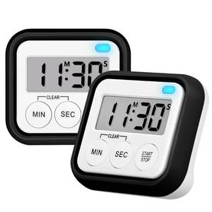 lot 8202 image: Timer, Kitchen Timers for Cooking Classroom Timer for Kids Teachers Magnetic Digital Timers 2 Pack, Black
