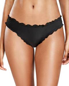 lot 8212 image: Tempt Me Women Black Bikini Bottom Ruffle Scrunch Butt Bathing Suit Bottoms Moderate Swimsuit Bottom M