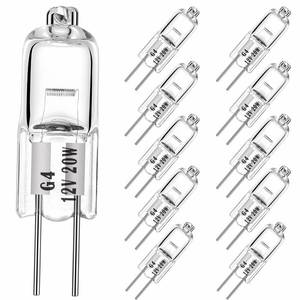 lot 8228 image: YBEK G4 Halogen Bulbs 20W 12V T3 JC Type 2 Pin Base Replacement for Landscape Under Cabinet Puck Light Track Lighting Dimmable(10 Pcs)
