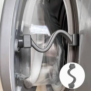 lot 8232 image: Washer Door Prop, Shorter Front Load Washer Door Prop to Save Space, Keep Front Loader Door Open to Prevent Damp, Short Washer Door Holder for Front Load Washing Machines, Grey