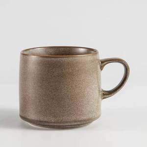 lot 8233 image: 12oz Japanese Style Minimalistic Asian Rustic Reactive Glaze Ceramic Pottery Coffee Mug, Lead-Free Glaze earthen Tea Mug,Tea cup with handle, stoneware mugs, Microwave and Dishwasher Safe (Gray)