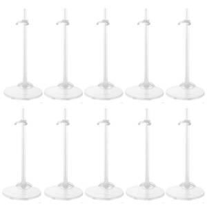 lot 8243 image: E-TING 10 Pack Transparent Dolls Holder Stand Support for 9-12 inches Dolls