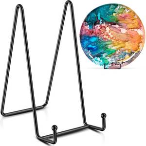 lot 8246 image: TR-LIFE Plate StandsHolder for Display, 8 Inch, Large, Metal Frame for Picture, Decorative Platter, Book, Photo Easel (2 Pack)