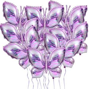 lot 8249 image: NOVWANG 10 Pcs 40 Inch Butterfly Foil Mylar Balloons Birthday Party Decor