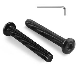 lot 8278 image: 20Pcs 516-18 Bolt, 516-18 x 2in Flat Head Hex Socket Cap Screws, 304 Stainless Steel 18-8 Furniture Bolts, Black Zinc Finish, Full Thread (with Hex Spanner)