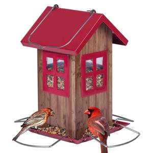 lot 8285 image: Kingsyard Cute Bird House Feeders for Outdoors Hanging, Metal Birdhouse