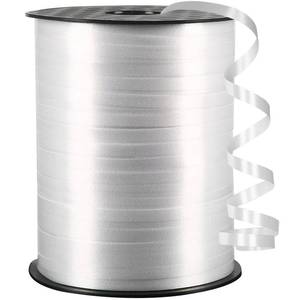 lot 8290 image: OMISELIO White Curling Ribbon, 500 Yard, 316in for Gift Wrapping, Balloon String, Baby Shower, Christmas
