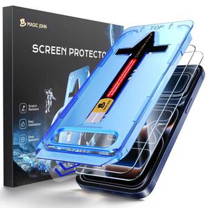 lot 8293 image: MAGIC JOHN Easy Installation for iPhone 17 Pro Screen Protector, 2 Pack