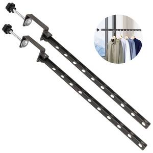 lot 8307 image: Sekonow Clamp-on Clothes Drying Rack, No-Drill Foldable Laundry Drying Rack Clothing Wall Mounted, Indoor Outdoor Strong Load-Bearing Steel Laundry Hanger Dryer Rack for Balcony Window, 2 Pack