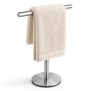 lot 8309 image: Bath Hand Towel Holder Standing, 13 Inch T-Shape Towel Bar Rack Stand, SUS304 Stainless Steel Brushed Finish,Tower Bar for Bathroom Kitchen Vanity Countertop