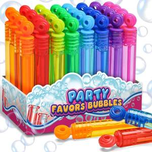 lot 8317 image: 32 Pack Neon Mini Bubble Wands, Party Favors for Kids, in Gift Box