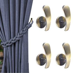 lot 8324 image: Rierdge Curtain Tieback Hooks, Bronze, 4 Pack
