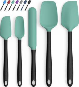 lot 8331 image: Coukre Silicone Spatula Set of 5,High Temperature Resistant, Food Grade Silicone, Dishwasher Safe, for Baking, Cooking (Aqua Green)