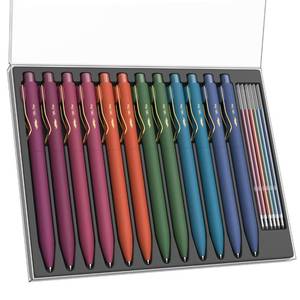 lot 8334 image: Mr. Pen- Ballpoint Pens with Case, 12 Pack, Colorful Ink, 12 Refills, 0.7mm