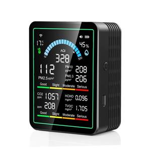 lot 8338 image: Air Quality Monitor Indoor, 10 in 1 Portable Smart Air Quality Tester