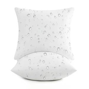 lot 9730 image: puredown� 20x20 Outdoor Pillow Inserts, Set of 2, Fluffy Soft Water-Resistant Down Alternative Square Form Sham Stuffer for Porch Swing Sofa Couch Cushion Patio Furniture