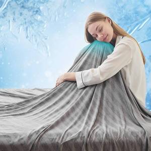 lot 9737 image: EMME Cooling Blankets for Hot Sleepers, Summer Blanket Twin 60inx80in for Bed, Thin Lightweight Throw Blanket for Couch, Double-Sided Keep Body Cool, Grey Cold Sheet Night Sweats