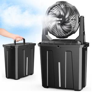 lot 9751 image: Ausic Portable Misting Fan, 9L 10-inch Outdoor Mist Fans for Outside Patios Cooling, 30000mAh Rechargeable Battery Fan with Water Box, 3 Strong Winds, 3 Spray Mister, CampingBeach Summer Essentials