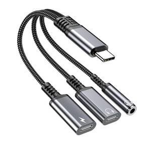 lot 10282 image: Criello USB-C to 3.5mm Headphone and Charger Adapter
