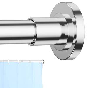 lot 10288 image: CorkLatta Chrome Shower Curtain Rod 31 to 80 Inch,1 Inch Diameter Adjustable Spring Tension Curtain Rod No Drilling Stainless Steel Telescoping Rod,No Rust