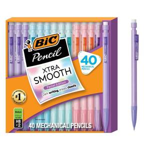 lot 10308 image: BIC Xtra-Smooth Mechanical Pencils, 0.7 mm Medium Point, 40-Count