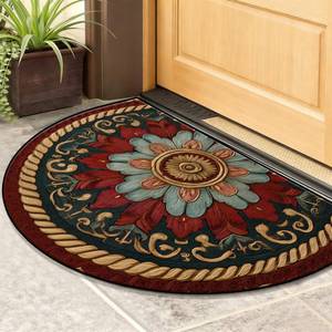 lot 11867 image: AOHMPT Semicircular Door Mat, Indoor Outdoor Entrance�Non-Slip, Waterproof, Low Profile for Front Door, Garage, Patio Entryway Mat 24inx36in (Multicolor-4, Upgraded Version)