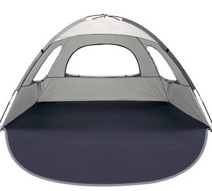 lot 11882 image: WhiteFang Beach Tent Anti-UV Portable Sun Shade Shelter for 3 Person, Extendable Floor with 3 Ventilating Mesh Windows Plus Carrying Bag, Stakes and Guy Lines (Babyfts Breath)