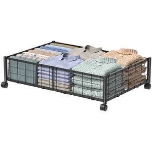 lot 11888 image: Hleelomi Under Bed Storage with Wheels, 360° Rotating, No-Assembly Underbed Storage Containers, 1 PACK