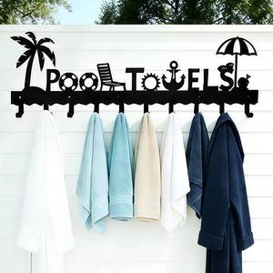lot 11890 image: Large Pool Towel Rack Outdoor Towel Rack for Pool,Bathrobes,Towels