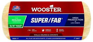 lot 12129 image: Wooster Brush R241-7 SuperFab Roller Cover, 34-Inch Nap, 7-Inch , Yellow