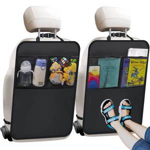lot 12145 image: Kick Mats with Organizer -2 Pack Backseat Protector SeatCovers for Your Car, SUV, Minivan or Truck Seats - VehicleBack Seat Kids Safety Accessories -Universal Fit AutomotiveInterior Protectors