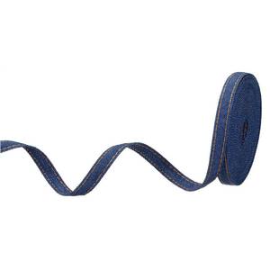 lot 12150 image: PATIKIL 38in Denim Ribbon, 1 Roll 5.5 Yard Layering Jean Fabric Craft Strip for Bow DIY Making Hair Clip Garment Sewing Decorations, Dark Blue