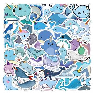 lot 12151 image: Narwhal Stickers Cute Animal Stickers for Kids Teens Adults, Kechup Kawaii Animal Stickers for Water Bottles Laptop Luggage Phone Vinyl Waterproof Decals Cartoon Stickers(60PCS)