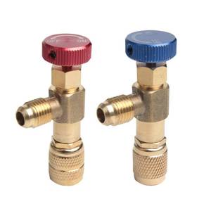 lot 12160 image: Opexicos 2Pcs Multifunctional R22R410A Refrigeration Charging Adapter,Air Conditioning Charging Valve 14in SAE Male To 516inSAE Famale Safety Adaptor