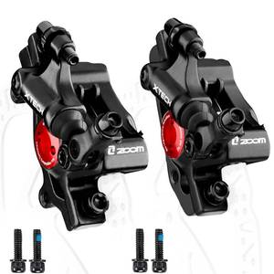 lot 12161 image: Hycline MTB Hydraulic Disc Brake Calipers Zoom HB-100 Bike Disc Brakes Front and Rear Caliper Kit for Mountain, Road Bicycle and Electric Scooter (Black)
