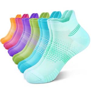 lot 12166 image: PAPLUS Ankle Compression Socks for Women, 6 Pairs Cushioned Running Socks