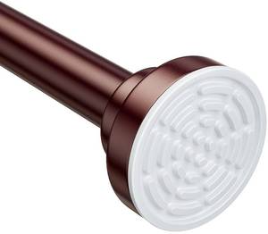 lot 12172 image: Ausemku Shower Curtain Rod Tension - 32-80 Inch Never Rust Non-Slip Spring Tension Curtain Rod No Drilling Stainless Steel Curtain Rod Use Bathroom KitchenBrown