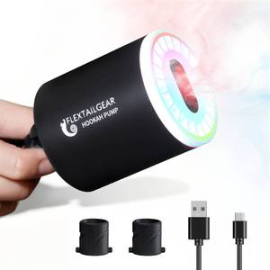lot 12173 image: FLEXTAILGEAR Electric Hookah Starter Pump, Portable Hookah Accessories with 1300 mAh Rechargeable Battery Led Light, Coal Burner Helper Shisha Nargila Warm Up Set Smoke Bar Accessories