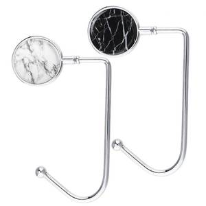 lot 12177 image: LESHIRY Purse Hanger, Bag Hanger, Handbag Storage Decor Table Hook for Women (WhiteBlack Marble)